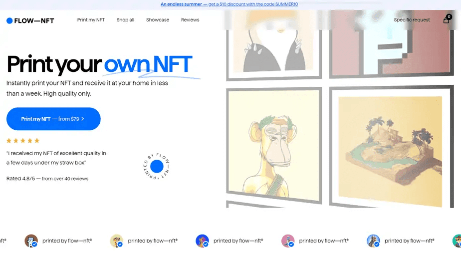 Flow NFT Best NFT Printers For Physical Merchandise