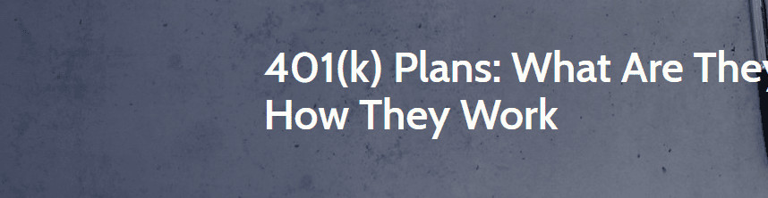 401(k) Plans