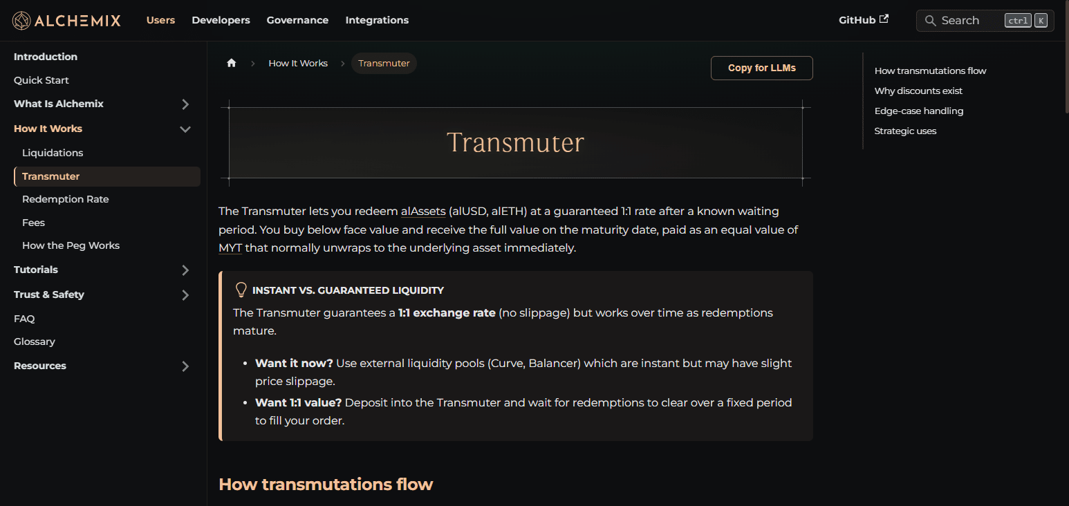 Alchemix Transmuter