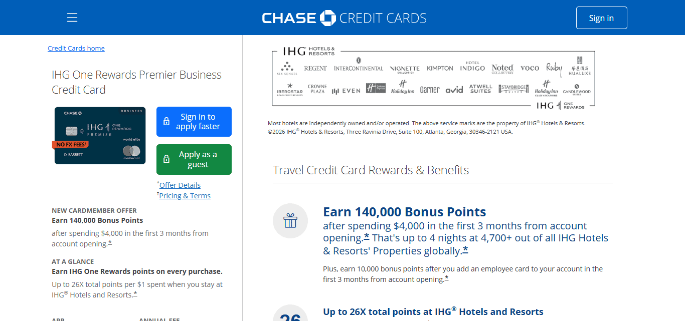  IHG One Rewards Premier Business