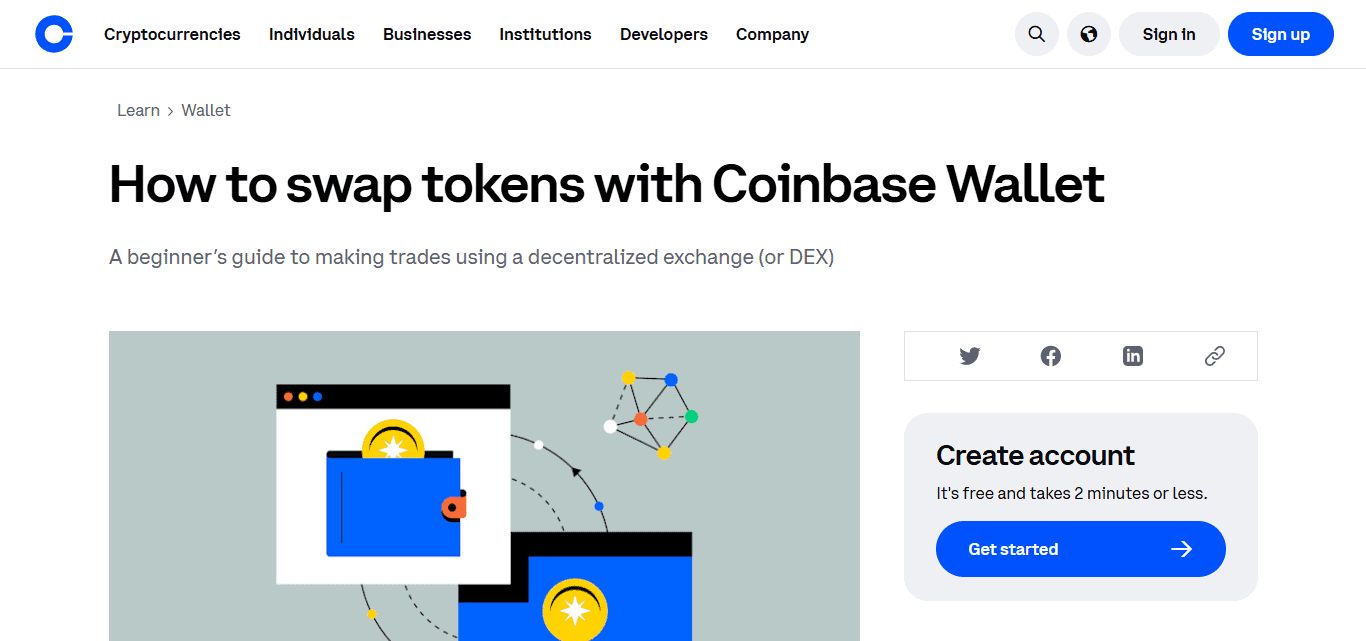 Coinbase Wallet Swaps