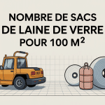 combien de sac de laine de verre pour 100m2 illustration isolation chantier