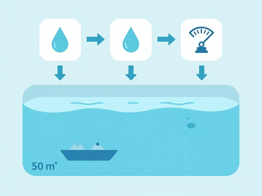 Schéma dosage eau de javel piscine 50 m3