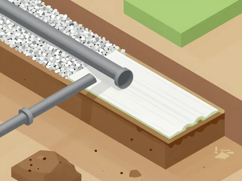 diagramme installation drain pour mur de soutènement