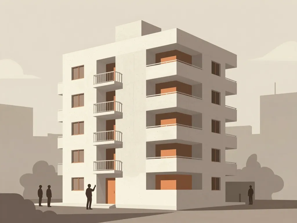 Immeuble année 70 façade béton balcons diagnostic