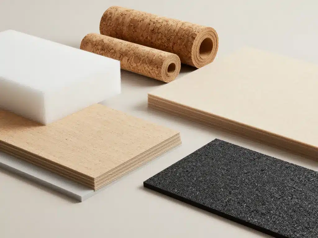 comparatif visuel des principaux types d'isolant phonique mince pour mur