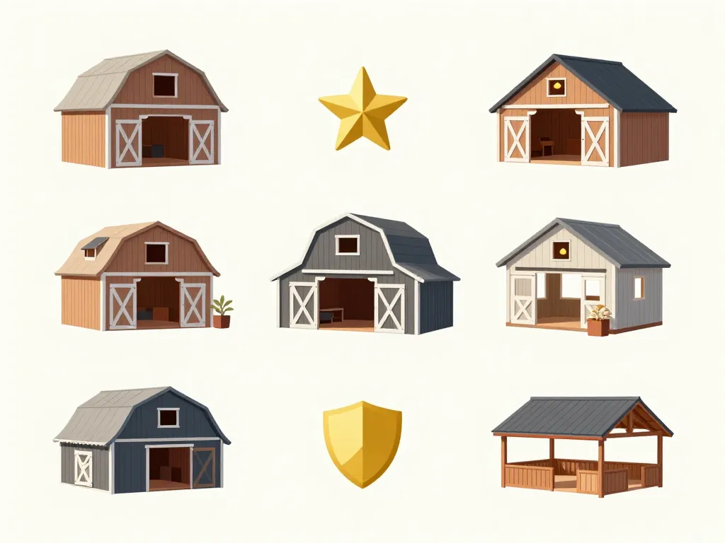 les barns options selon budget illustrées en diagramme