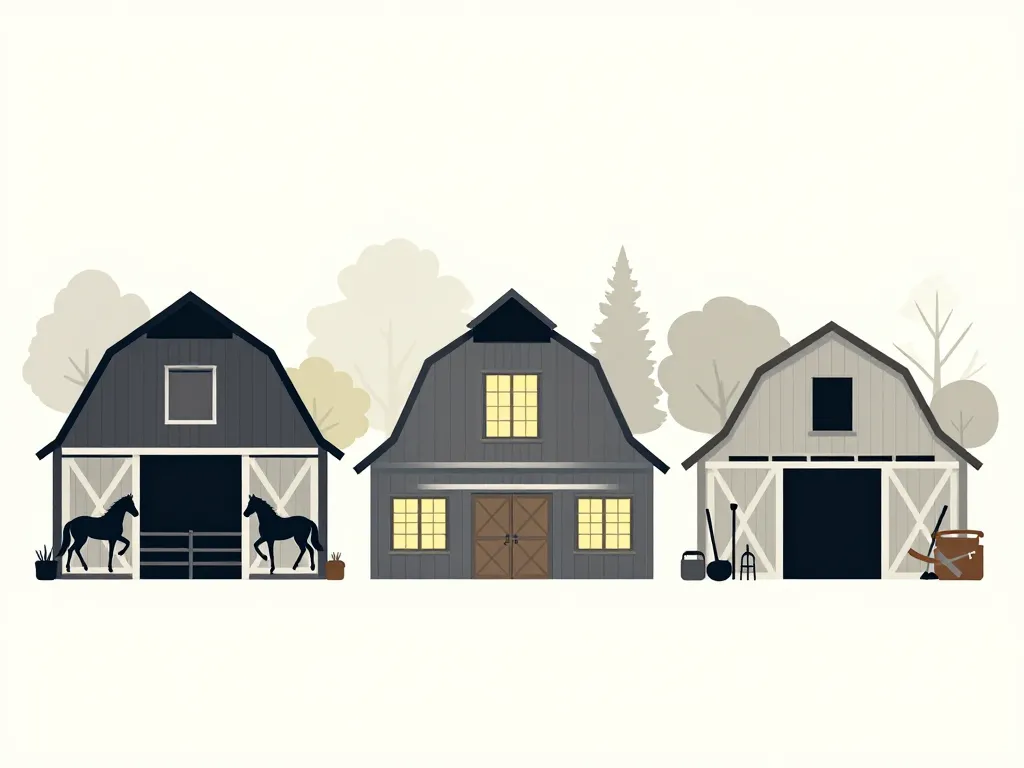 les barns différents usages comparés visuellement