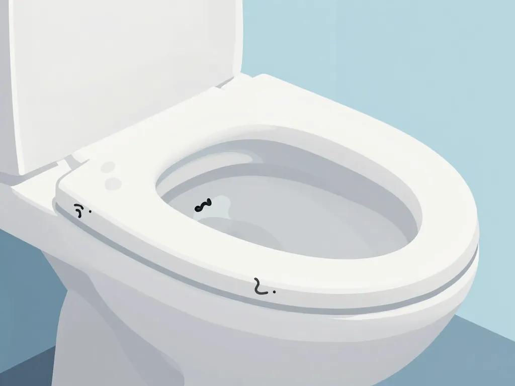 visuel larve petit vers noir dans les toilettes