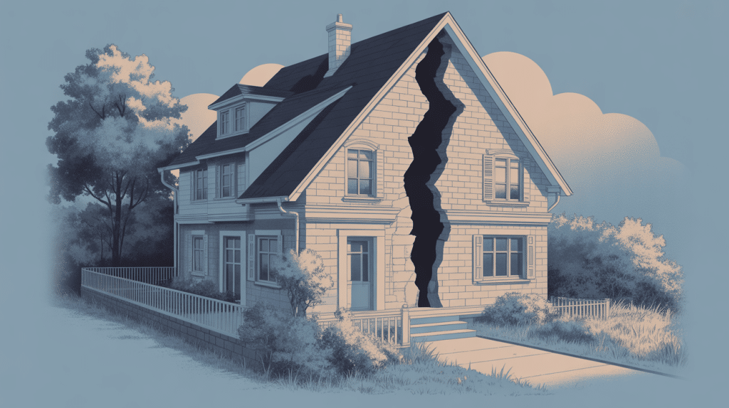 Illustration poutre fissurée danger sécurité maison