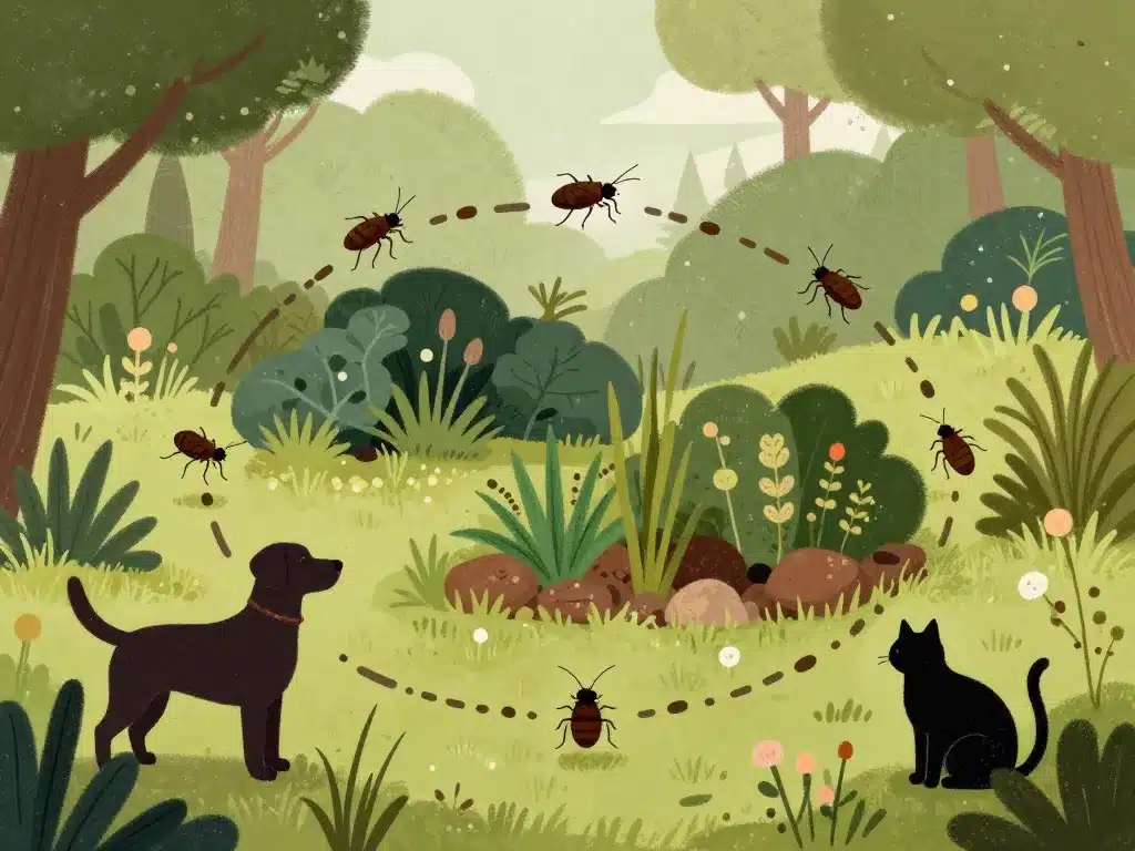 cycle de vie et habitats de la puce de jardin