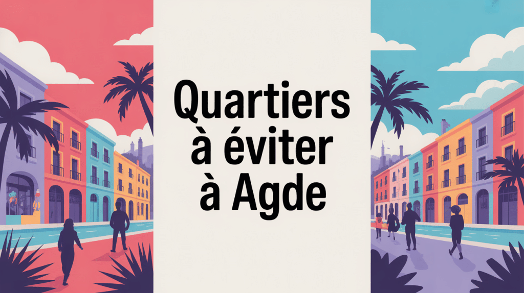 Illustration quartier à éviter à Agde trois zones