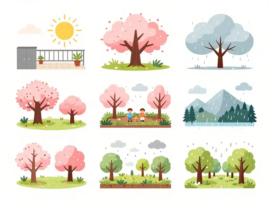 variété cerise dans différents jardins et climats