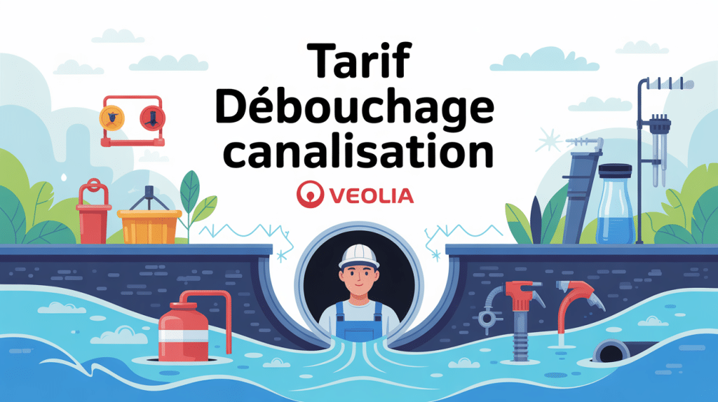 veolia débouchage canalisation : tarif illustré sur réseau de tuyaux