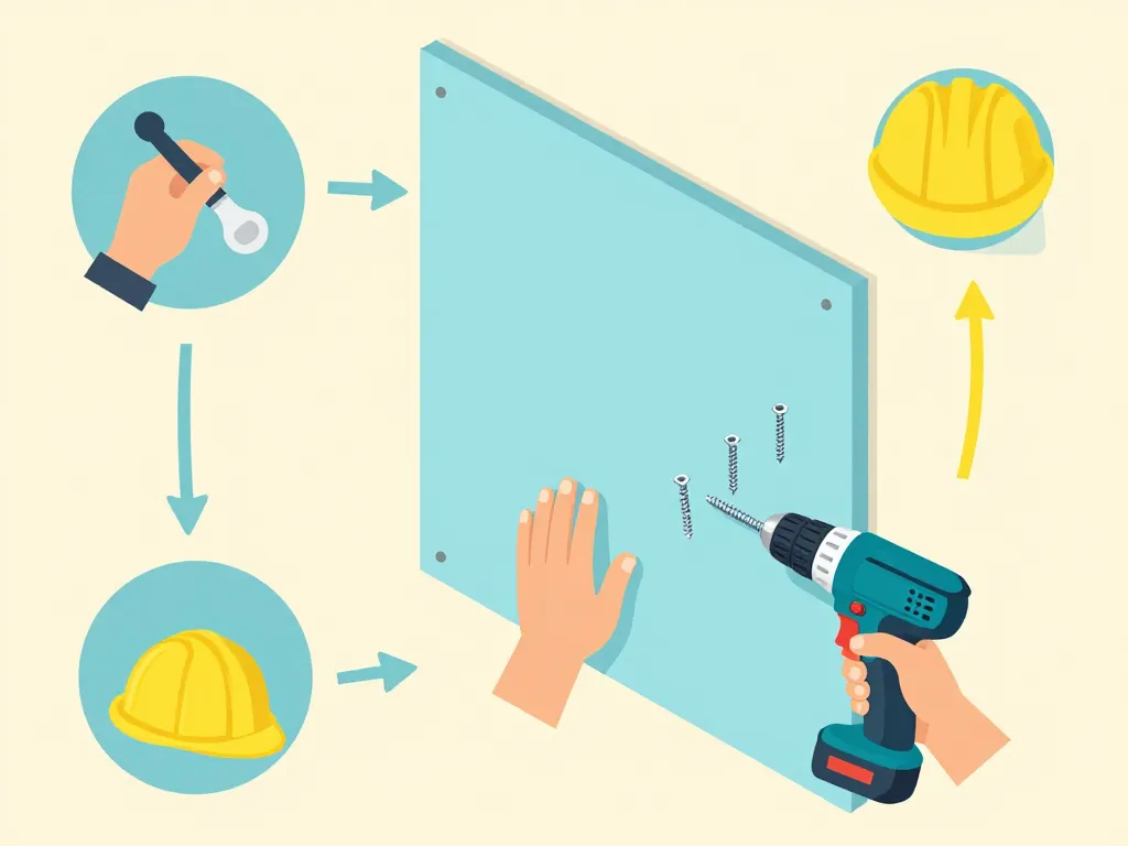 visser placo directement sur mur processus pas à pas