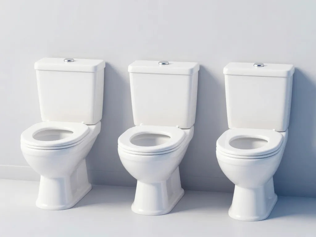trois wc à l'anglaise comparés
