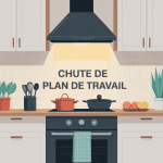 sécurité chute plan de travail cuisine stable moderne