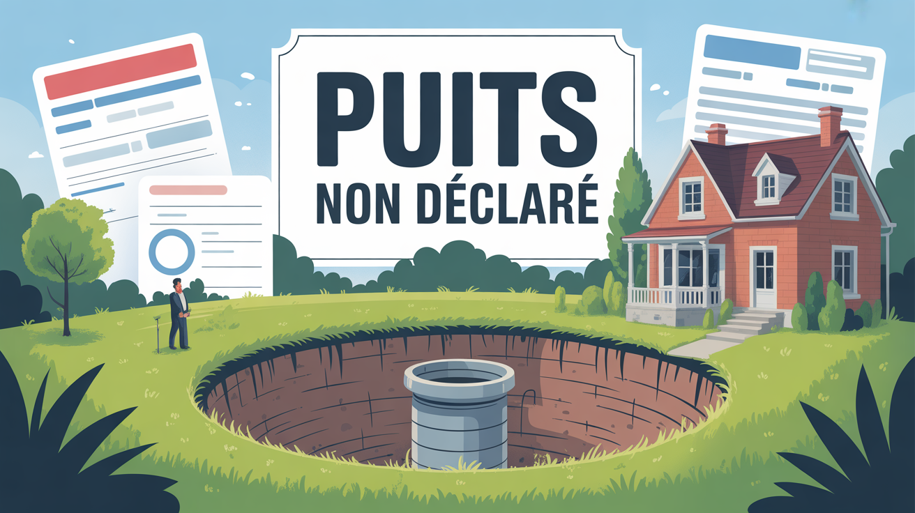 achat maison avec puit non déclaré illustration puits et procédures