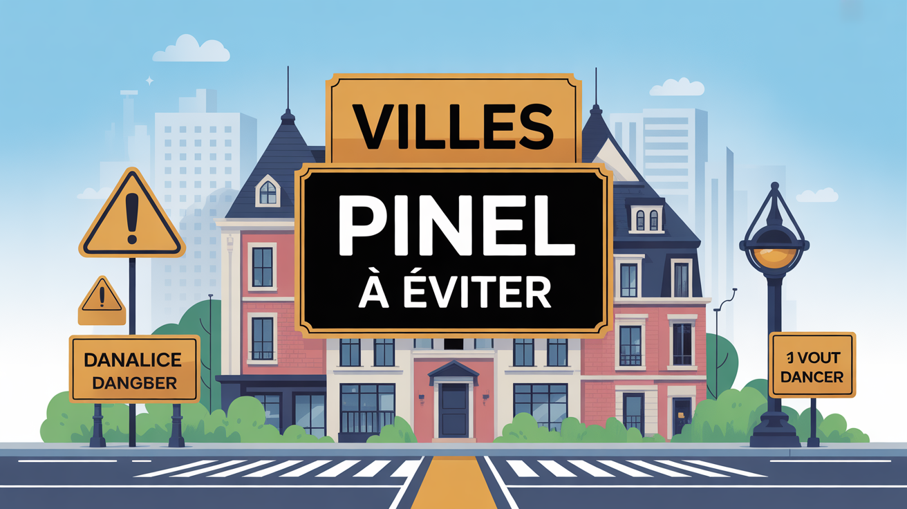 Image immobilier neuf Pinel les villes à éviter panneau signalisation