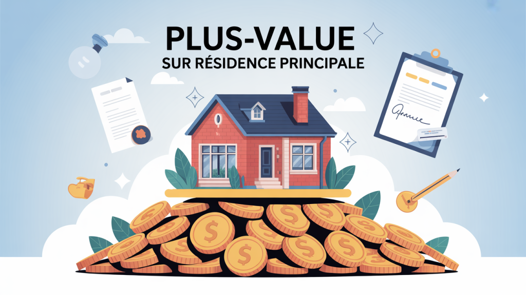 plus value sur residence principale illustration moderne