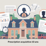 prescription acquisitive 10 ans maison documents légaux silhouettes