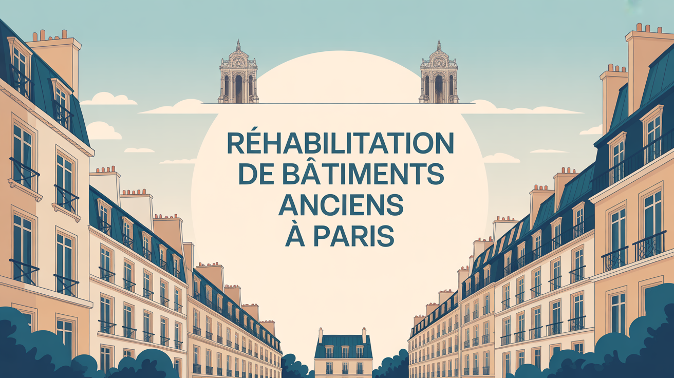 Réhabilitation de bâtiments anciens Paris illustration d’immeubles haussmanniens art déco