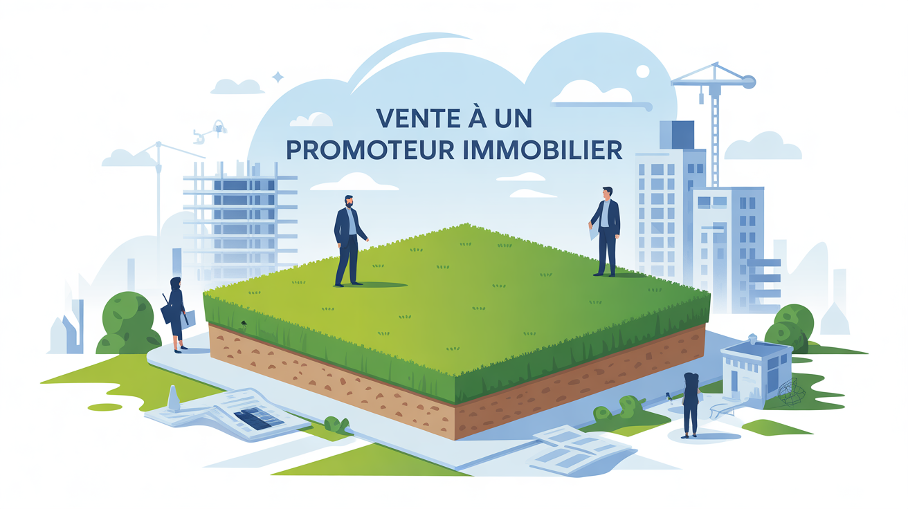 illustration vendre a un promoteur immobilier moderne
