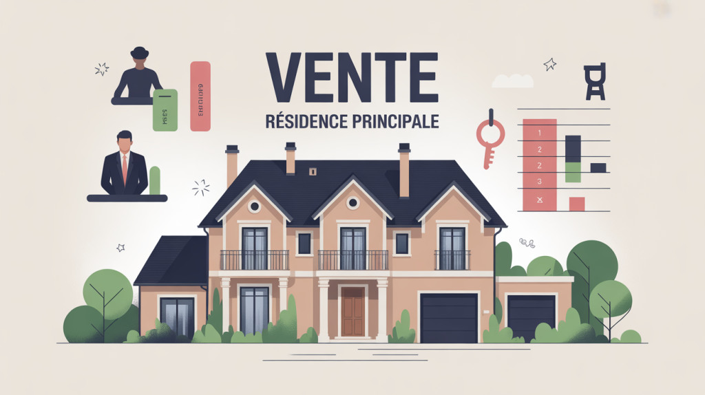 Vente residence principale impots maison stylisee clés