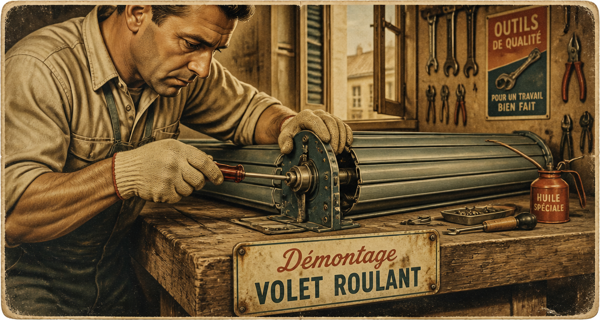 démonter volet roulant manuel sur établi