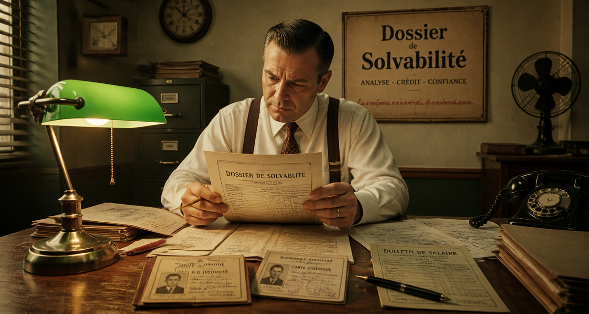 dossier de solvabilité sur bureau rétro