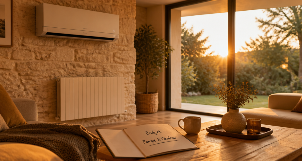 pompe à chaleur clim réversible prix dans salon moderne