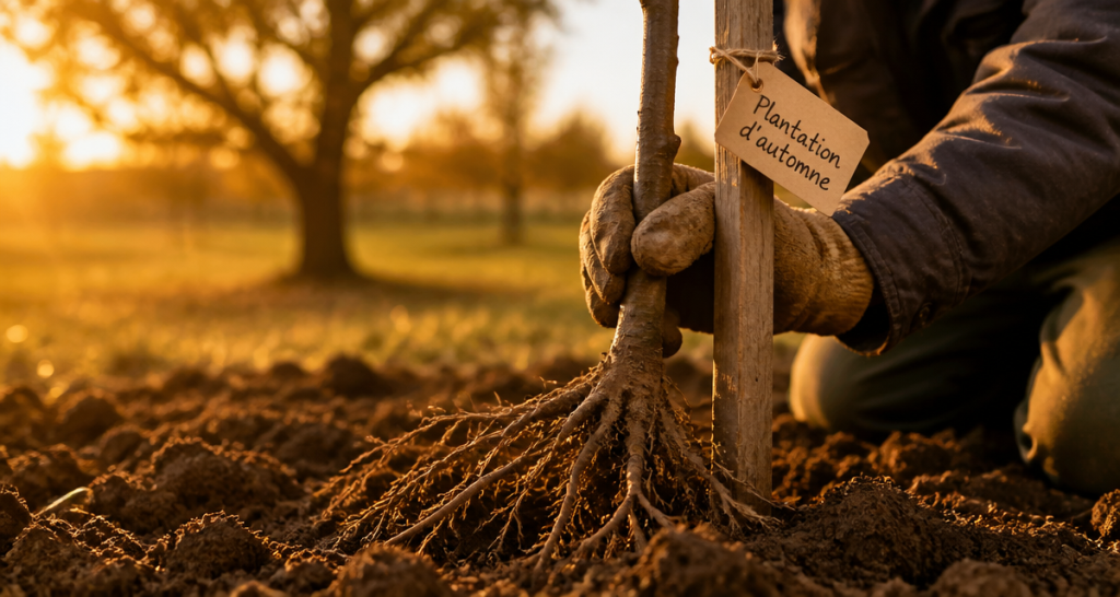 quand planter un arbre fruitier jeune arbre racines nues