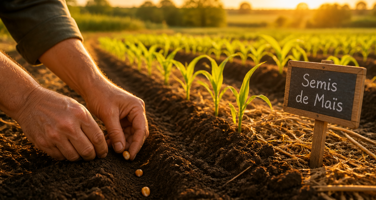 quand semer le mais au potager, semis de maïs en pleine terre