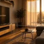 quelle distance entre tv et canapé dans salon moderne