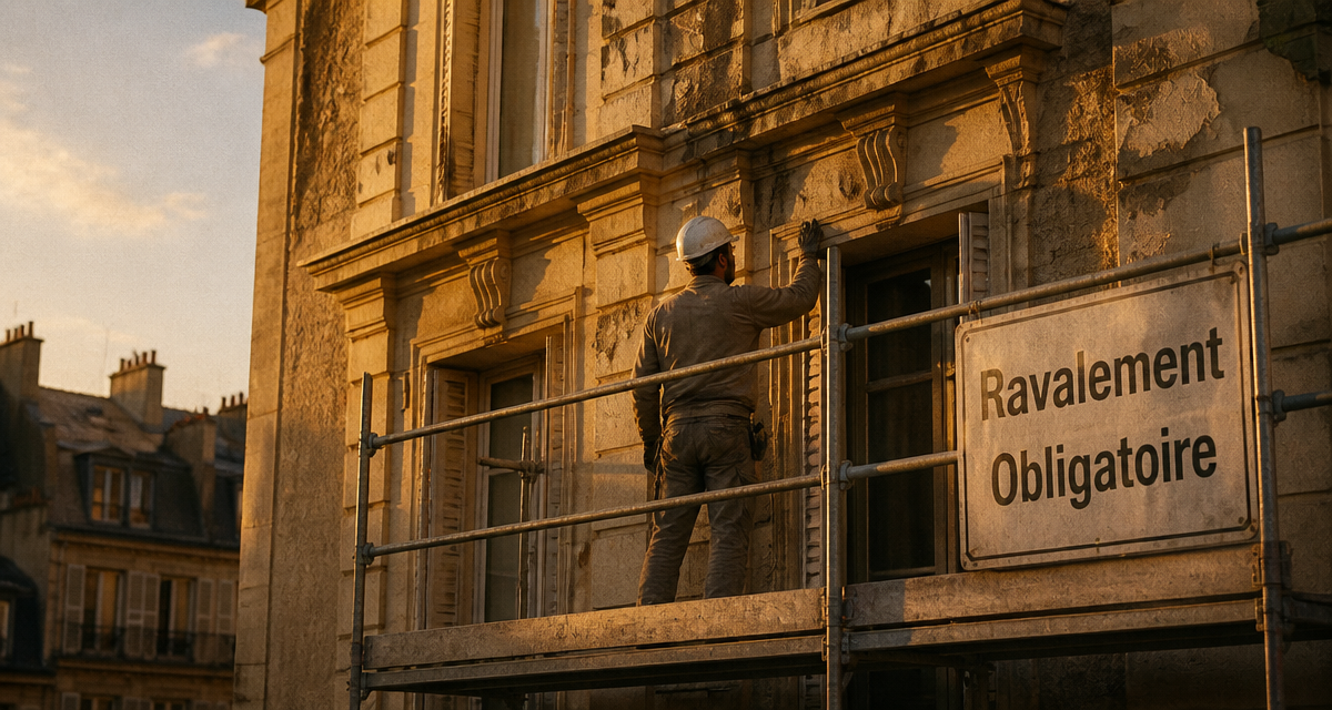 Ravalement de façade tous les combien, artisan inspectant une façade urbaine