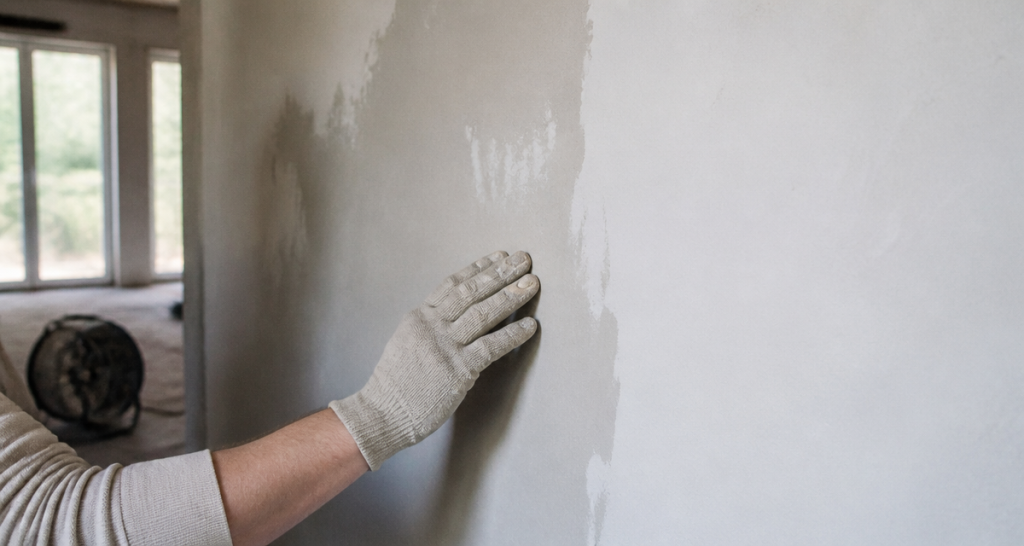 temps séchage enduit lissage avant ponçage mur