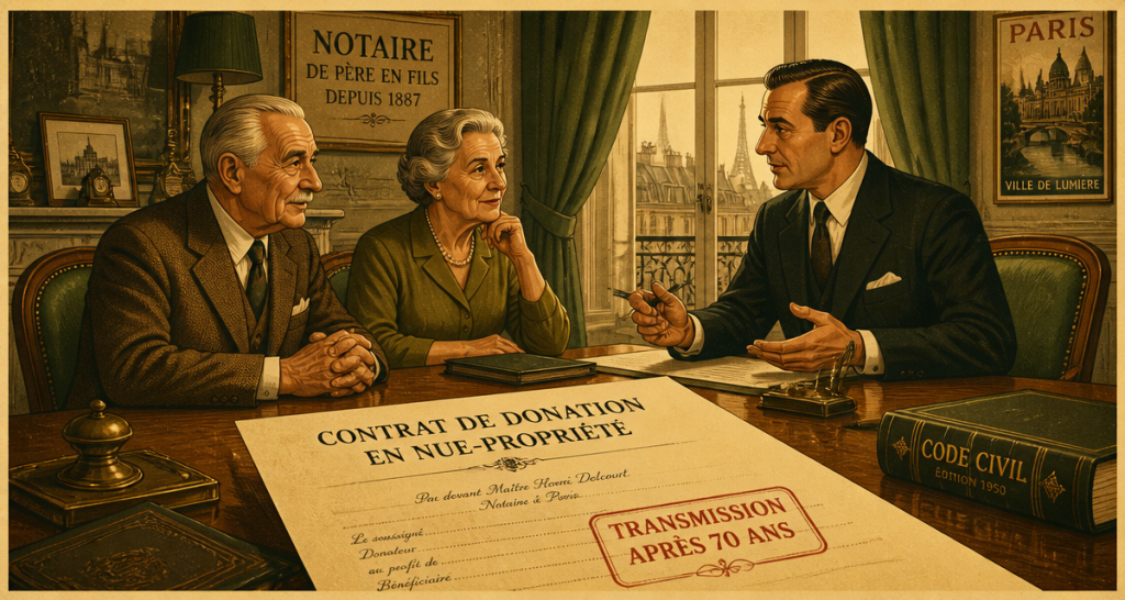 donation nu propriété après 70 ans seniors notaire