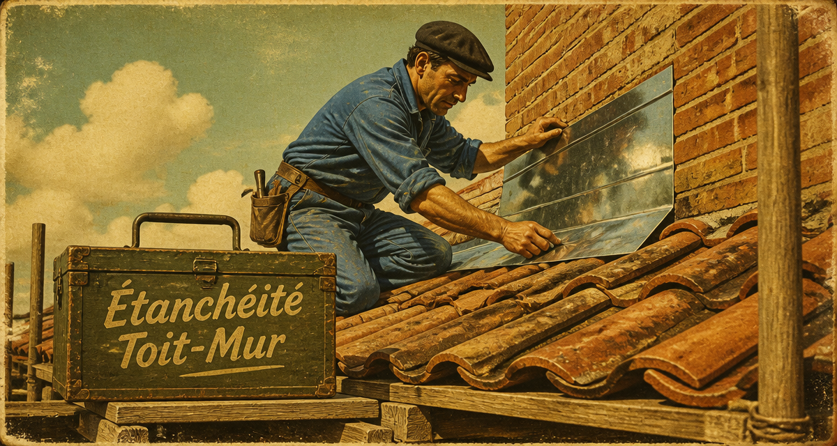 etancheite d'un toit contre un mur artisan pose solin