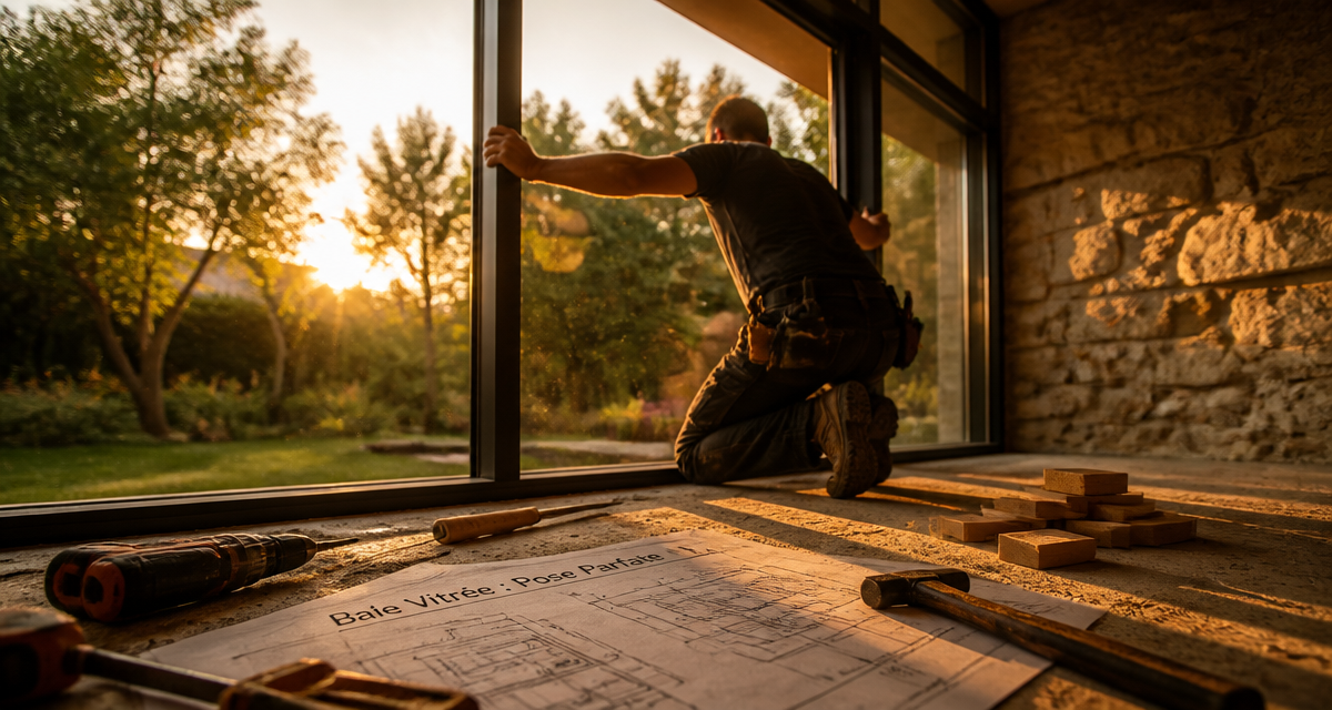 installation baie vitree artisan pose maison