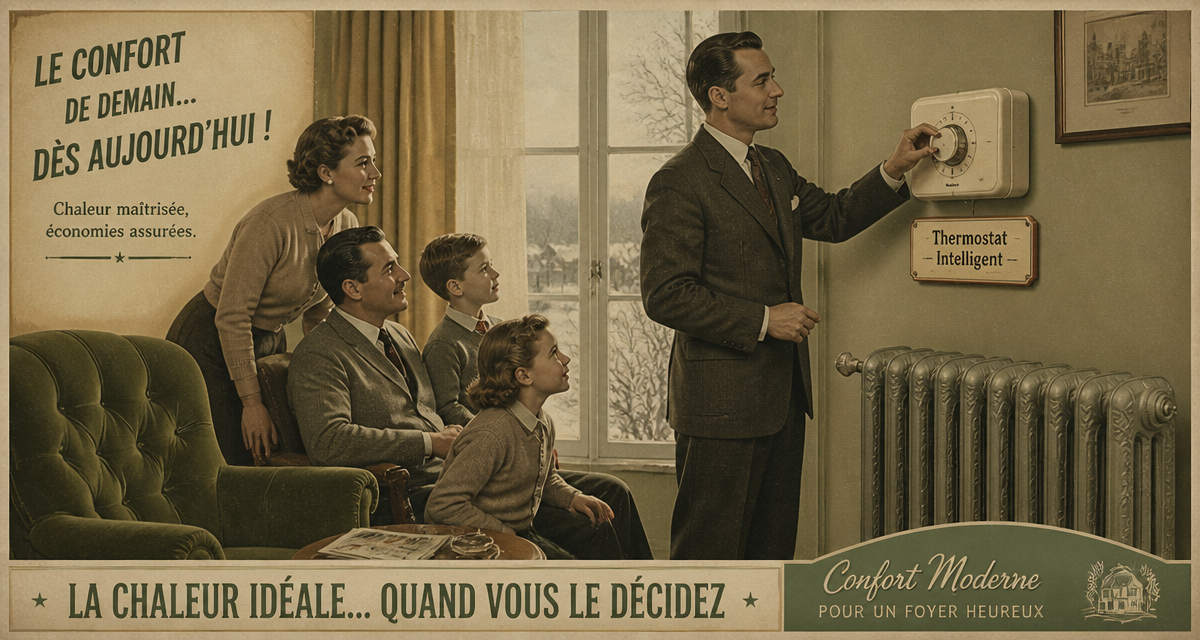 Meilleur thermostat connecté mural années 50