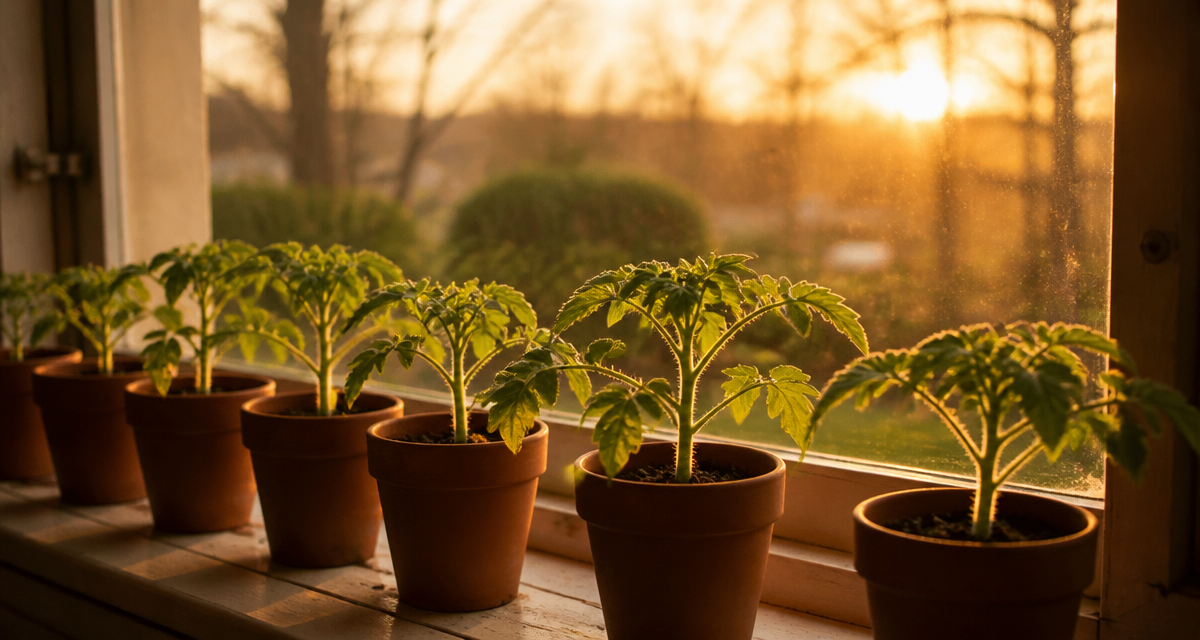 quand semer graines de tomates jeunes plants rebord fenêtre