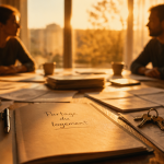 séparation couple non marié maison autour table documents