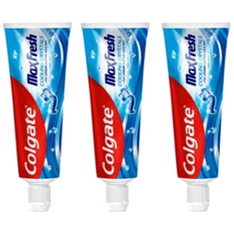 3x75ml Colgate Max Fresh Cooling Crystals Toothpaste Bundle