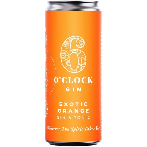 6 O'clock Gin Exotic Orange Gin & Tonic (250ml)