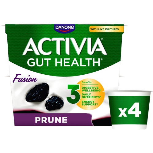 Activia Prune Fusions Yogurt (4 x 120g)