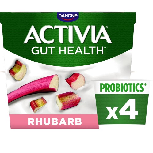 Activia Rhubarb Yogurt (4 x 115g)