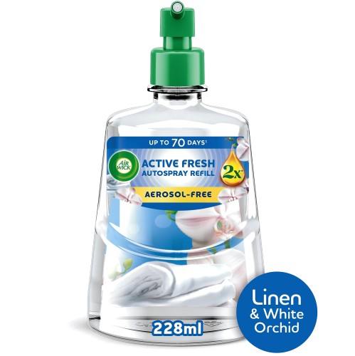 Air Wick Fresh Linen & White Orchid 24 7 Active Fresh Autospray Refill (228ml)