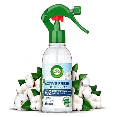 Air Wick Odour Neutralising Active Fresh Room Spray Fresh Cotton (236ml)