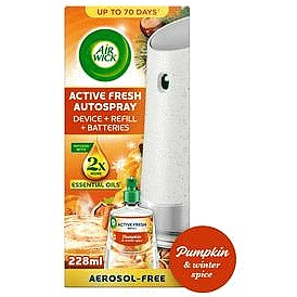 Air Wick Pumpkin & Winter Spice 24 7 Active Fresh Kit (228ml)