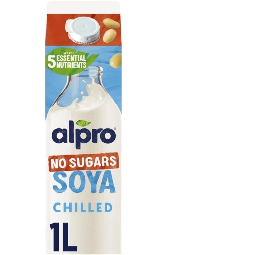 Alpro Soya No Sugars Chilled Drink Dairy Free Unsweetened (1 Litre)
